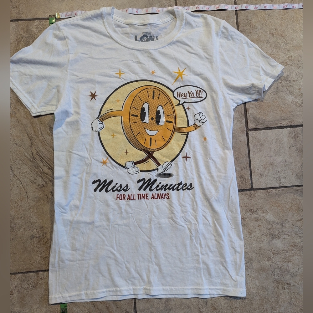 Marvel Studios Loki “Miss Minutes” Graphic Tee – White, Size S